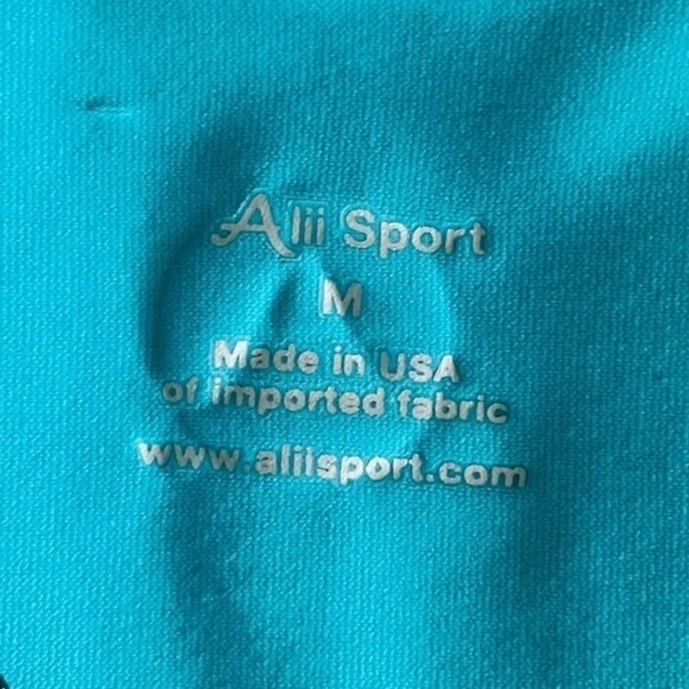 Alii Sport Womens Teal Cycling Jersey M Short Sleeve Zip UV Protection NWT - Picture 9 of 10